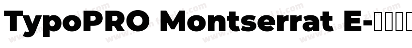 TypoPRO Montserrat E字体转换